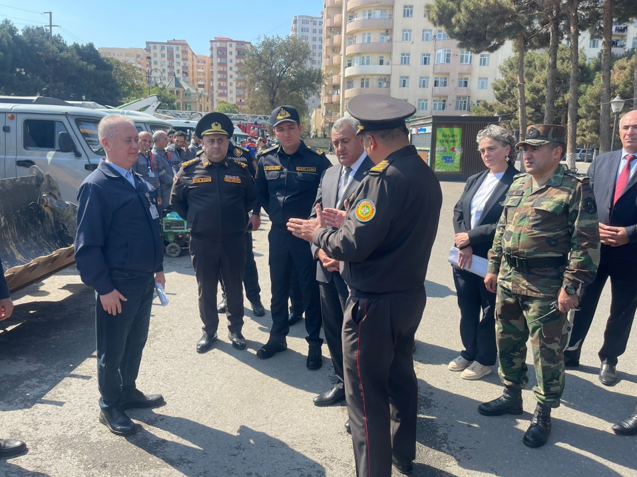 Abşeronda FHN tərəfindən mülki müdafiə məşqi təşkil edilib - FOTOLAR